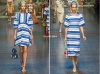 Синяя полоска Dolce&Gabbana 2013 платья в полоску