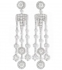 Earrings in platinum and white gold, set with brilliant cut diamonds (Set 7)