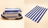 Resort stripes towels shade tent