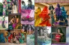 collage fashion indian wedding коллаж сари танцы