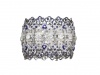 Hortensia ring in platinum and carved chalcedony, set with brilliant-cut diamonds and a cushion-cut EIF diamond