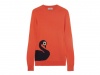 Mulberry sweater with swan